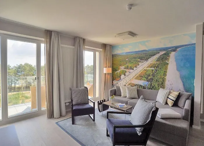 Duenenresidenz Prora - Skysuite Mit Meerblick, 1 Schlafzimmer Und Dachterrasse Np-508